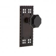 Nostalgic Warehouse 720421 - Nostalgic Warehouse Craftsman Plate Passage Waldorf Black Door Knob in Timeless Bronze