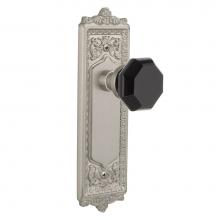 Nostalgic Warehouse 720635 - Nostalgic Warehouse Egg & Dart Plate Passage Waldorf Black Door Knob in Satin Nickel