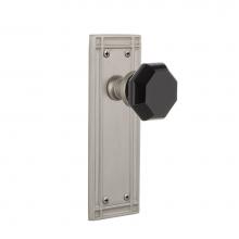 Nostalgic Warehouse 720795 - Nostalgic Warehouse Mission Plate Passage Waldorf Black Door Knob in Satin Nickel