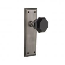 Nostalgic Warehouse 720879 - Nostalgic Warehouse New York Plate Passage Waldorf Black Door Knob in Antique Pewter