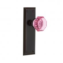 Nostalgic Warehouse 720897 - Nostalgic Warehouse New York Plate Passage Waldorf Pink Door Knob in Timeless Bronze