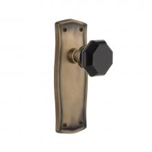 Nostalgic Warehouse 720987 - Nostalgic Warehouse Prairie Plate Passage Waldorf Black Door Knob in Antique Brass