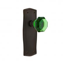 Nostalgic Warehouse 721018 - Nostalgic Warehouse Prairie Plate Passage Waldorf Emerald Door Knob in Oil-Rubbed Bronze