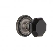 Nostalgic Warehouse 721091 - Nostalgic Warehouse Rope Rosette Passage Waldorf Black Door Knob in Antique Pewter