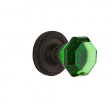 Nostalgic Warehouse 721110 - Nostalgic Warehouse Rope Rosette Passage Waldorf Emerald Door Knob in Oil-Rubbed Bronze