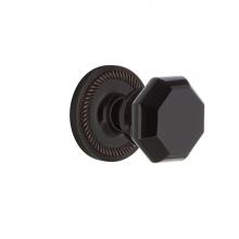 Nostalgic Warehouse 721123 - Nostalgic Warehouse Rope Rosette Passage Waldorf Black Door Knob in Timeless Bronze