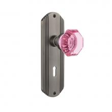 Nostalgic Warehouse 721467 - Nostalgic Warehouse Deco Plate with Keyhole Passage Waldorf Pink Door Knob in Antique Pewter