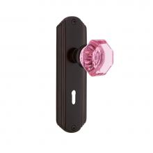 Nostalgic Warehouse 721499 - Nostalgic Warehouse Deco Plate with Keyhole Passage Waldorf Pink Door Knob in Timeless Bronze