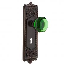 Nostalgic Warehouse 721618 - Nostalgic Warehouse Egg & Dart Plate with Keyhole Passage Waldorf Emerald Door Knob in Timeles