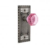 Nostalgic Warehouse 722239 - Nostalgic Warehouse Craftsman Plate Single Dummy Waldorf Pink Door Knob in Antique Pewter