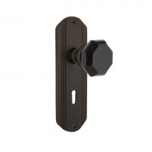 Nostalgic Warehouse 722783 - Nostalgic Warehouse Deco Plate with Keyhole Single Dummy Waldorf Black Door Knob in Oil-Rubbed Bro