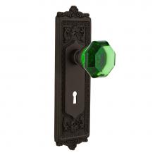 Nostalgic Warehouse 722831 - Nostalgic Warehouse Egg & Dart Plate with Keyhole Single Dummy Waldorf Emerald Door Knob in Oi