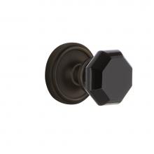 Nostalgic Warehouse 723133 - Nostalgic Warehouse Classic Rosette Double Dummy Waldorf Black Door Knob in Oil-Rubbed Bronze