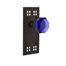 Nostalgic Warehouse 723222 - Nostalgic Warehouse Craftsman Plate Double Dummy Waldorf Cobalt Door Knob in Oil-Rubbed Bronze