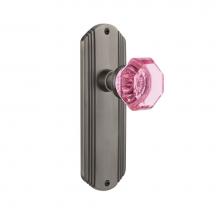 Nostalgic Warehouse 723263 - Nostalgic Warehouse Deco Plate Double Dummy Waldorf Pink Door Knob in Antique Pewter