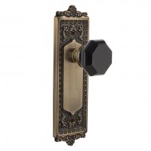Nostalgic Warehouse 723314 - Nostalgic Warehouse Egg & Dart Plate Double Dummy Waldorf Black Door Knob in Antique Brass