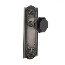 Nostalgic Warehouse 723367 - Nostalgic Warehouse Meadows Plate Double Dummy Waldorf Black Door Knob in Antique Pewter
