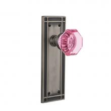 Nostalgic Warehouse 723408 - Nostalgic Warehouse Mission Plate Double Dummy Waldorf Pink Door Knob in Antique Pewter
