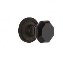 Nostalgic Warehouse 723574 - Nostalgic Warehouse Rope Rosette Double Dummy Waldorf Black Door Knob in Oil-Rubbed Bronze