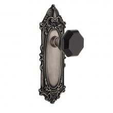 Nostalgic Warehouse 723668 - Nostalgic Warehouse Victorian Plate Double Dummy Waldorf Black Door Knob in Antique Pewter