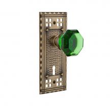 Nostalgic Warehouse 723706 - Nostalgic Warehouse Craftsman Plate with Keyhole Double Dummy Waldorf Emerald Door Knob in Antique