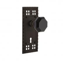 Nostalgic Warehouse 723715 - Nostalgic Warehouse Craftsman Plate with Keyhole Double Dummy Waldorf Black Door Knob in Oil-Rubbe