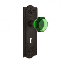 Nostalgic Warehouse 723860 - Nostalgic Warehouse Meadows Plate with Keyhole Double Dummy Waldorf Emerald Door Knob in Oil-Rubbe