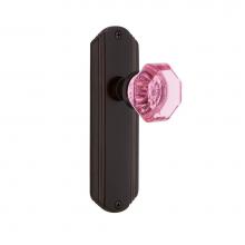 Nostalgic Warehouse 724459 - Nostalgic Warehouse Deco Plate Privacy Waldorf Pink Door Knob in Timeless Bronze