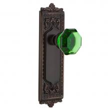 Nostalgic Warehouse 724538 - Nostalgic Warehouse Egg & Dart Plate Privacy Waldorf Emerald Door Knob in Timeless Bronze