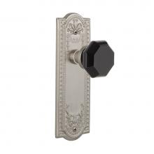 Nostalgic Warehouse 724653 - Nostalgic Warehouse Meadows Plate Privacy Waldorf Black Door Knob in Satin Nickel