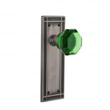 Nostalgic Warehouse 724698 - Nostalgic Warehouse Mission Plate Privacy Waldorf Emerald Door Knob in Antique Pewter