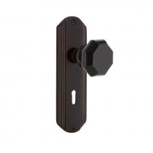 Nostalgic Warehouse 725441 - Nostalgic Warehouse Deco Plate with Keyhole Privacy Waldorf Black Door Knob in Timeless Bronze