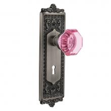 Nostalgic Warehouse 725501 - Nostalgic Warehouse Egg & Dart Plate with Keyhole Privacy Waldorf Pink Door Knob in Antique Pe