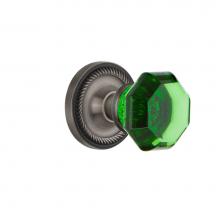 Nostalgic Warehouse 726486 - Nostalgic Warehouse Rope Rosette Interior Mortise Waldorf Emerald Door Knob in Antique Pewter