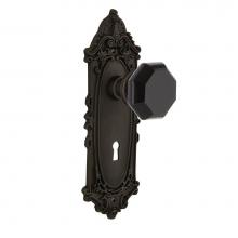 Nostalgic Warehouse 726594 - Nostalgic Warehouse Victorian Plate Interior Mortise Waldorf Black Door Knob in Oil-Rubbed Bronze