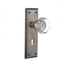 Nostalgic Warehouse 704612 - Nostalgic Warehouse New York Plate with Keyhole Passage Waldorf Door Knob in Antique Pewter