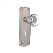 Nostalgic Warehouse 704507 - Nostalgic Warehouse Prairie Plate with Keyhole Passage Waldorf Door Knob in Satin Nickel