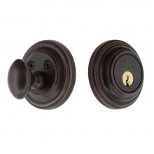 Nostalgic Warehouse 703932 - Nostalgic Warehouse Classic Rosette Single Cylinder Deadbolt in Timeless Bronze