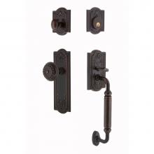 Nostalgic Warehouse 708240 - Nostalgic Warehouse Meadows Plate C Grip Entry Set Meadows Knob in Timeless Bronze