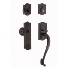 Nostalgic Warehouse 708244 - Nostalgic Warehouse Meadows Plate S Grip Entry Set Meadows Knob in Timeless Bronze