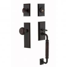 Nostalgic Warehouse 708248 - Nostalgic Warehouse New York Plate C Grip Entry Set New York Knob in Timeless Bronze