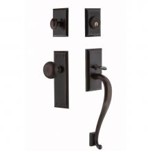 Nostalgic Warehouse 708252 - Nostalgic Warehouse New York Plate S Grip Entry Set New York Knob in Timeless Bronze
