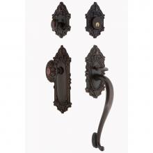 Nostalgic Warehouse 719386 - Nostalgic Warehouse Victorian Plate S Grip Entry Set Victorian Knob in Timeless Bronze