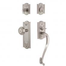 Nostalgic Warehouse 733353 - Nostalgic Warehouse Meadows Plate S Grip Entry Set Meadows Knob in Satin Nickel