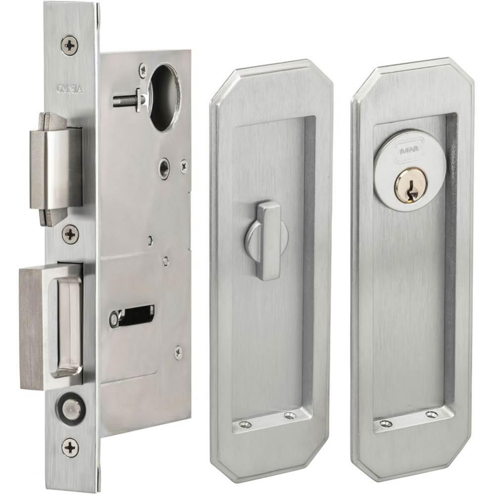 Pocket Door Lockset ''A'' US26D
