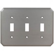 Omnia 8014/T.3 - Triple Toggle Switchplate US3