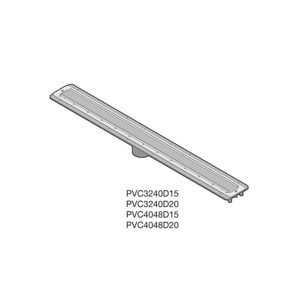 32In Pvc Drain Body With A 1.5 In Vertical Outlet