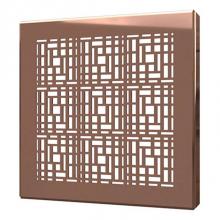 Quick Drain DECO05-PRG - Square Drain Cover 5In Deco V Polished Rg