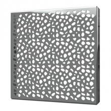 Quick Drain STONES06-P - Square Drain Cover 6In Stones Polished Ss