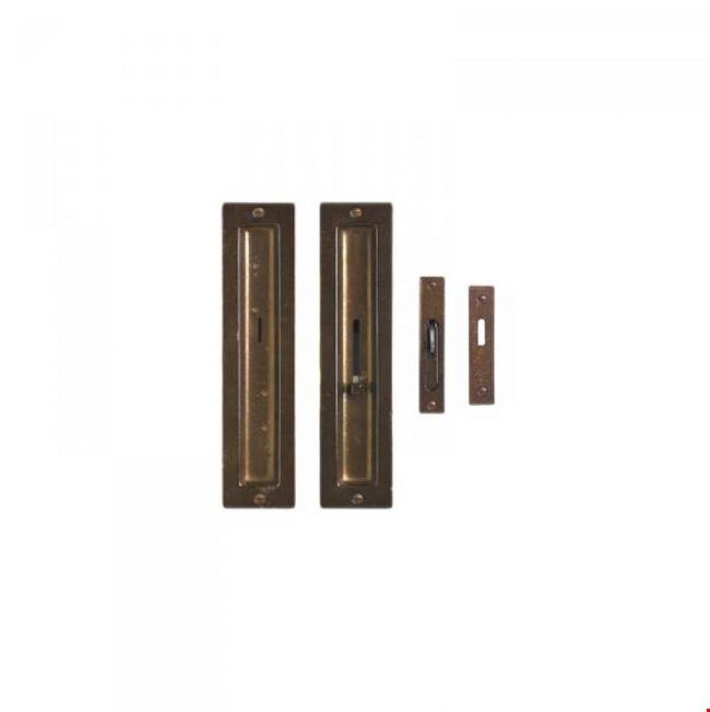Rectangular Escutcheon Pocket Door Lock